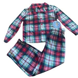 Holiday Lane Plaid Kids Christmas Pajamas Set - Red and Green